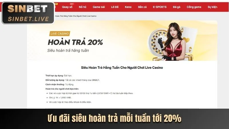 Thưởng nạp lần đầu cho thể thao và casino